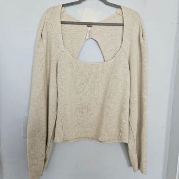 NWT Free People Saffron Open Back Sweater | XL - Picture 3 of 5